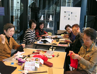 パッチワーク作成風景